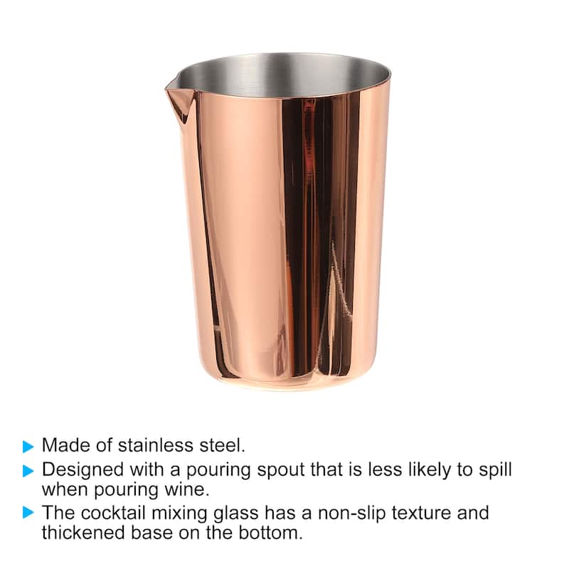 Stainless Steel Cocktail Mixing Glass 17oz/500ml Cocktail Mixing Cups