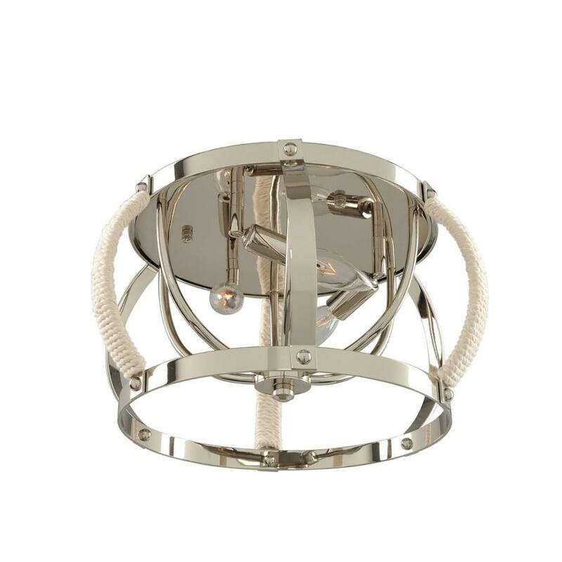 Bradbury 3-Light Ceiling Light in Polished Nickel