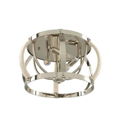 Bradbury 3-Light Ceiling Light in Polished Nickel