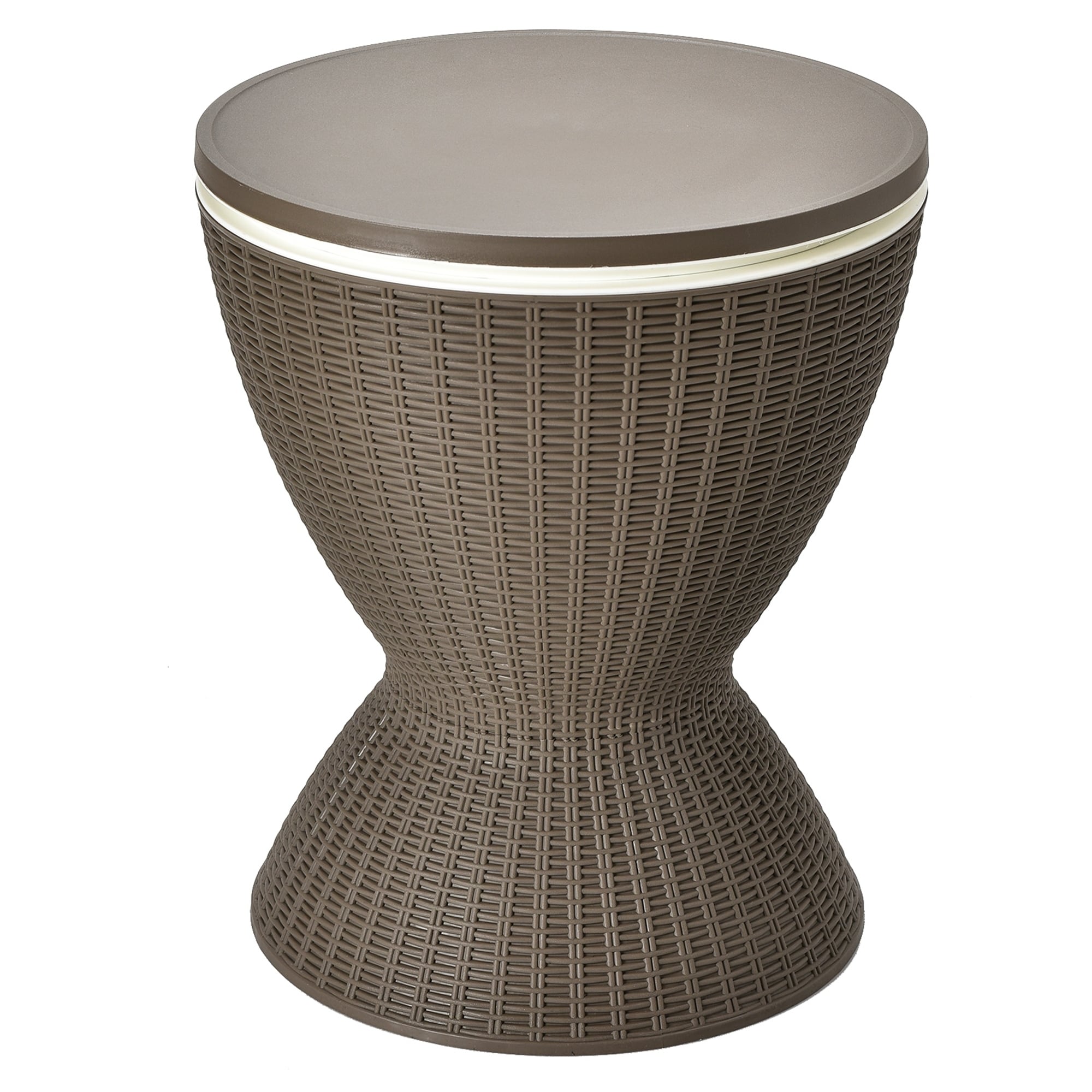 Rattan bar table best sale with ice bucket