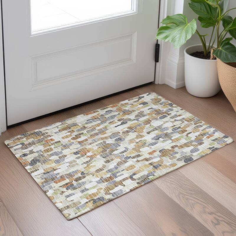 Machine Washable Indoor/ Outdoor Contemporary Drew Chantille Rug
