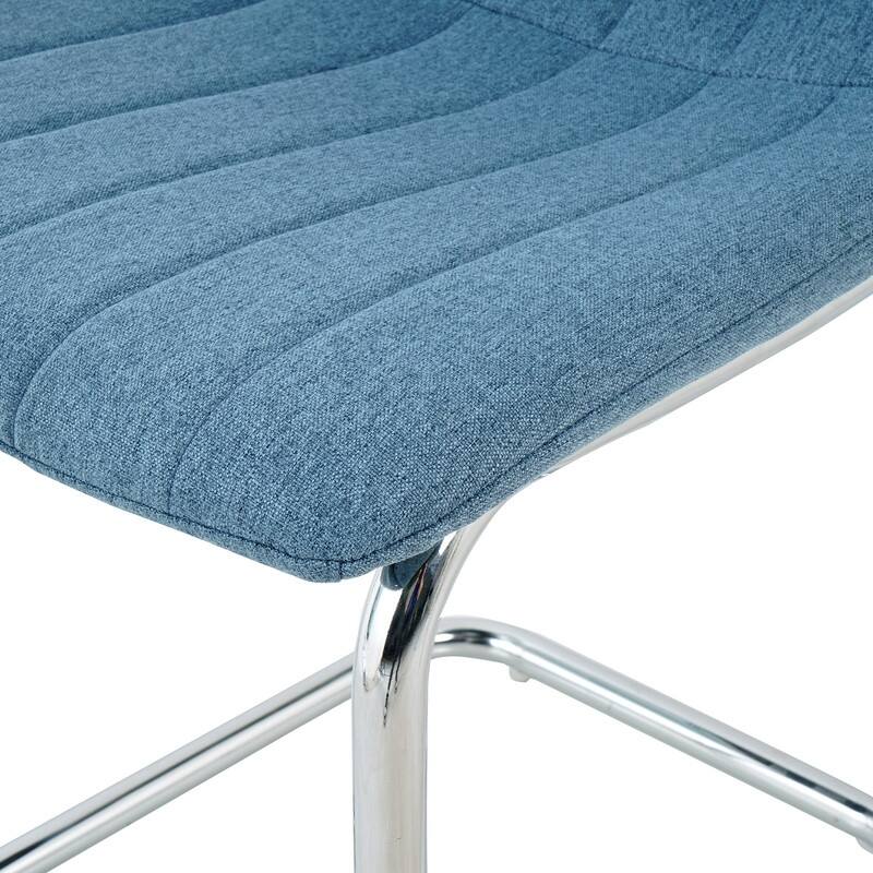 Modern/Simple Dining Chairs with Sliver Metal Base Set of 4