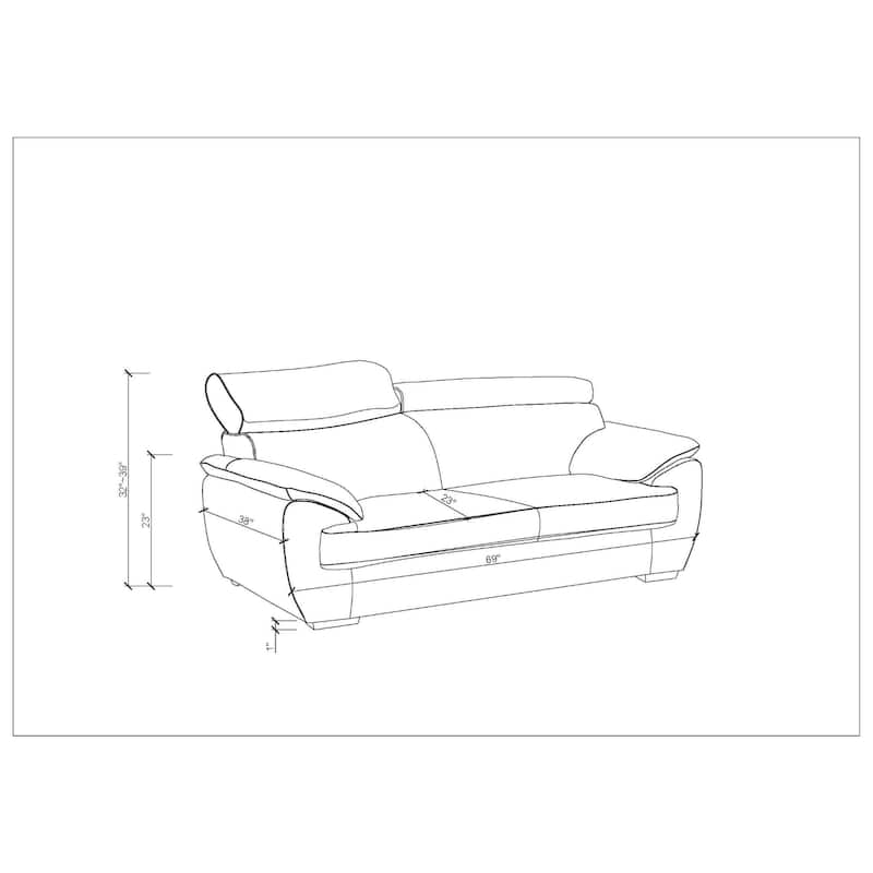 Genuine Leather Loveseat