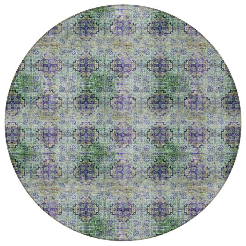 Altolu Garden-Inspired Weather Resistant Classic Meets Modern Runner Outdoor Rug