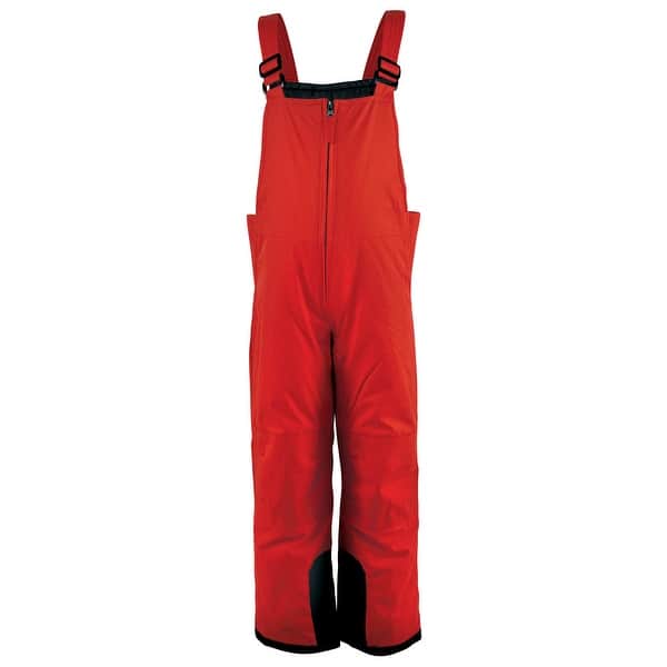 slide 1 of 1, Hudson Baby Unisex Snow Bib Overalls, Solid Red 12-18 Months - Solid Red