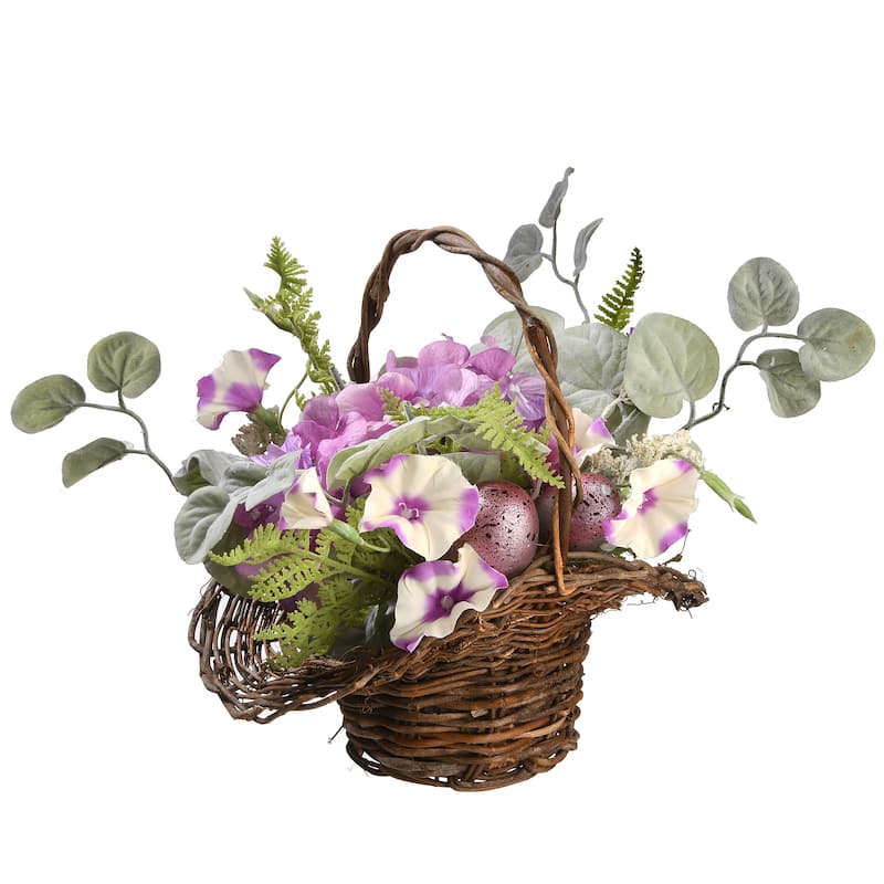 National Tree Company 16 in. Spring Decorated Basket