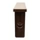 preview thumbnail 7 of 10, Modern Edge Travertine Console Table with Wood Base - 47", Tan & Brown - 46.25"