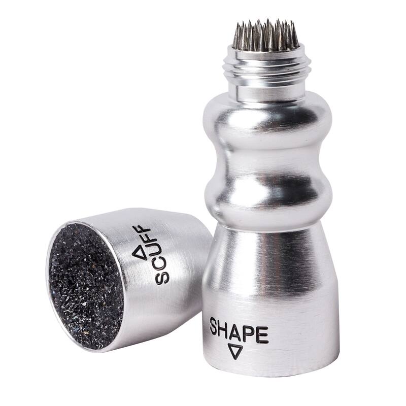 GSE™ 3-in-1 Billiard Cue Tip Scuffer/Shaper/Aerator Tool, Pool Cue Stick Tip Tool - Billiard Cue Accessories - Silver