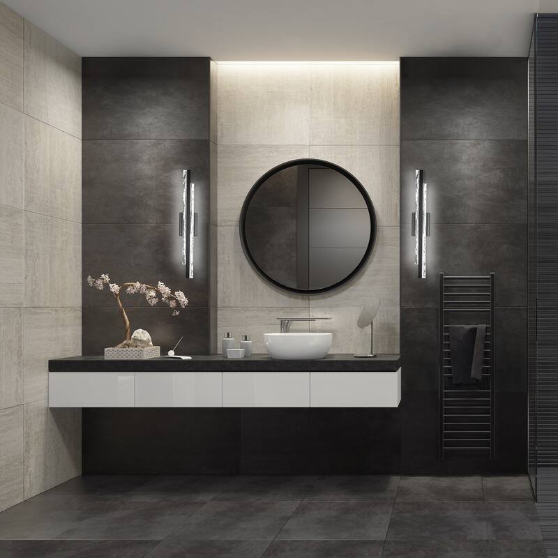 Tandem 27in LED Bath Vanity & Wall Light 3000K in Black