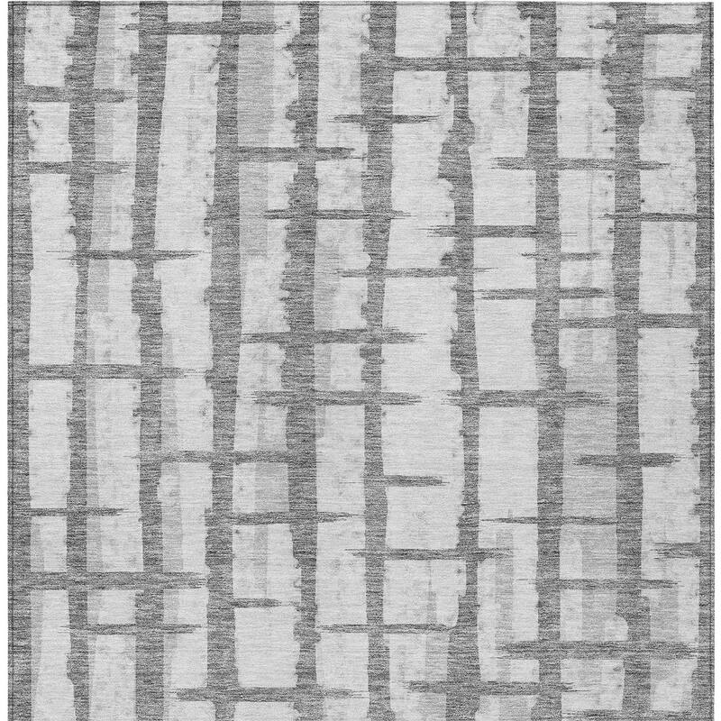 HomeRoots Striped Transitional Rectangle Outdoor Rug