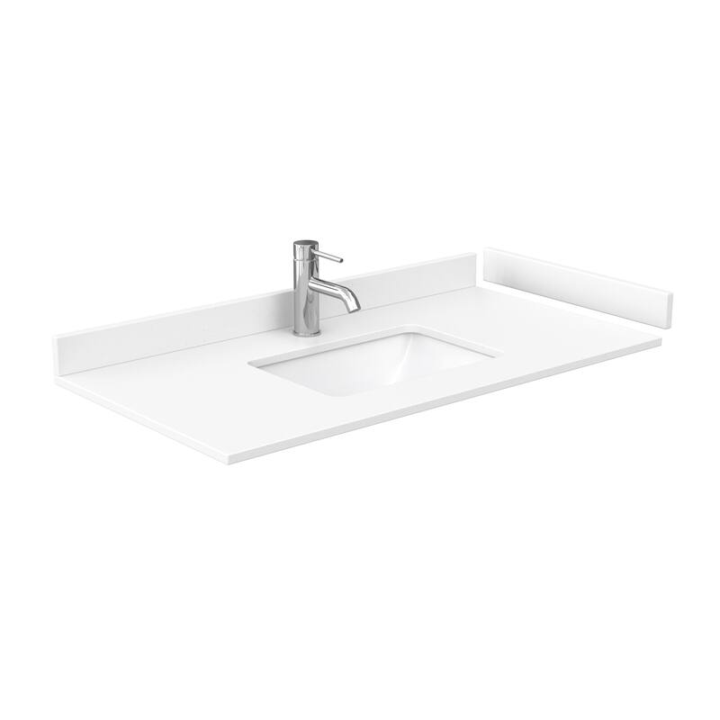 Icon Single Vanity Set, Cultured Marble Top, No Mirror