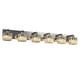preview thumbnail 2 of 9, 6/7 Light Bathroom Vanity Light Wall Sconce with Crystal Shade 43.3" - Chrome