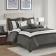 preview thumbnail 14 of 40, 510 Design Powell Navy/ White 8 Piece Embroidered Comforter Set
