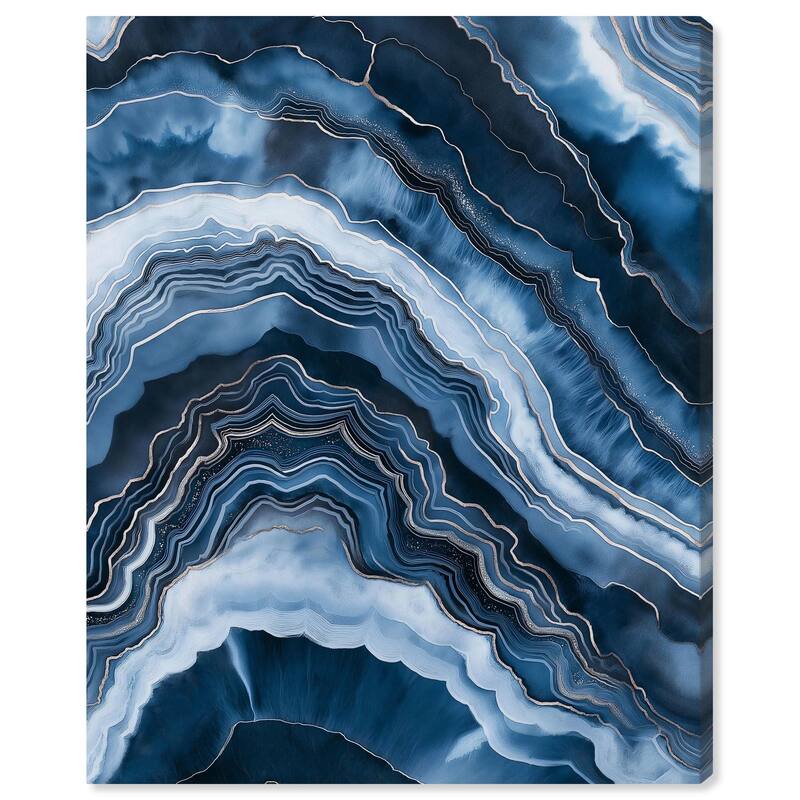 Azure Abyss Layers Canvas by Art Remedy, Gallery Wrapped - 30" x 36"