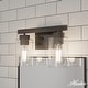 preview thumbnail 20 of 36, Hunter Hartland Bathroom Vanity Wall Light, Damp Rated - Transitional, Rustic, Contemporary - Clear Seeded Glass