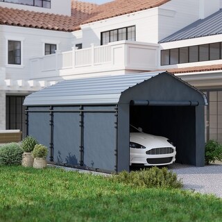 outsunny-12-x-20-heavy-duty-metal-carport-waterproof-garage-car