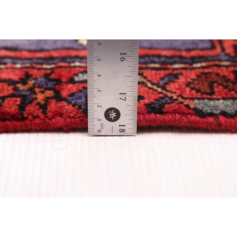 ECARPETGALLERY Hand-knotted Andelz Black, Red Wool Rug - 4'1 x 8'4