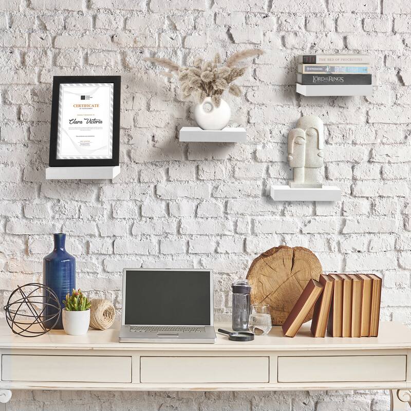 Floating Shelf Square Invisible Mounting (4 Pack) - 9.25" L X 9.25" W 1.5"H