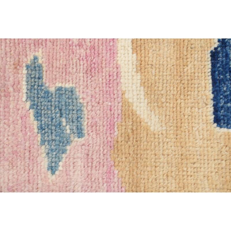 Hand Knotted Oriental 100% Wool Carpet Transitional Floral Beige & Ivories Oushak Area Rug - 9' 11'' X 8' 4''