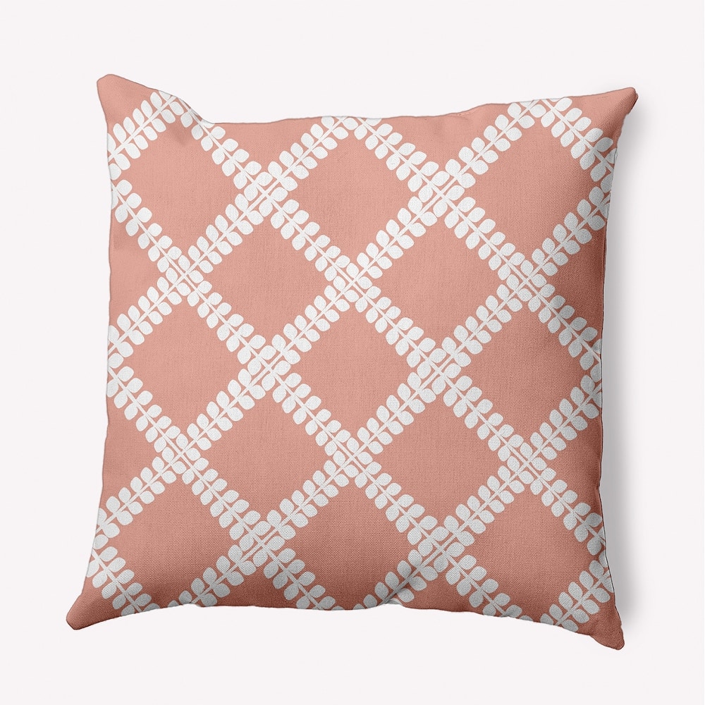 Leaf Plaid Decorative Throw Pillow