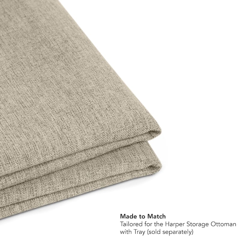 Bush Home Harper Slipcover for Bush Home Harper Ottoman with Tray - 29.13" W x 23.23" D x 18.9" H