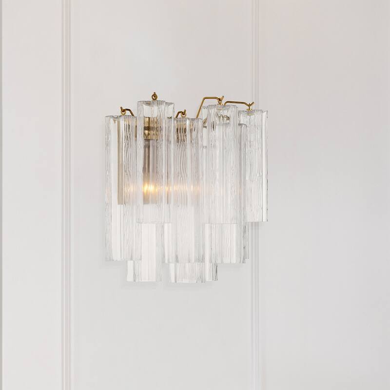 Crystorama Lighting Group ADD-303-CL Addis 2 Light 15" Tall Wall