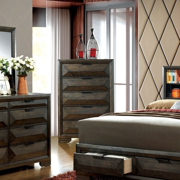 Shop Furniture Of America Gifa Espresso 2 Piece Dresser And Mirror Set Overstock 18221921