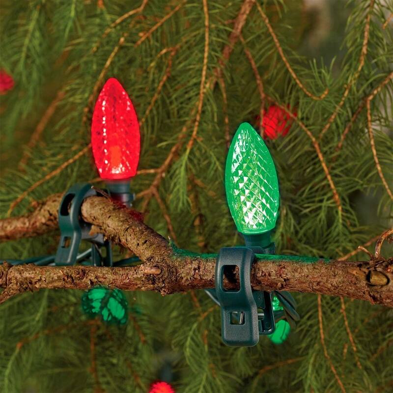 NOMA Quick Clip C9 LED Christmas String Lights, 66.8 Foot, 100 Multicolor Bulbs - 66.6