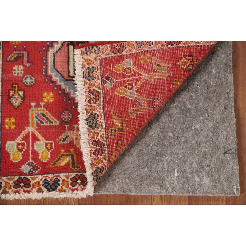 Tribal Shiraz Persian Vintage Square Rug Hand-Knotted Wool Carpet - 2'0" x 2'3"