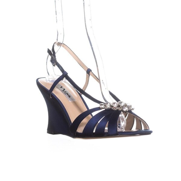 navy jeweled sandals