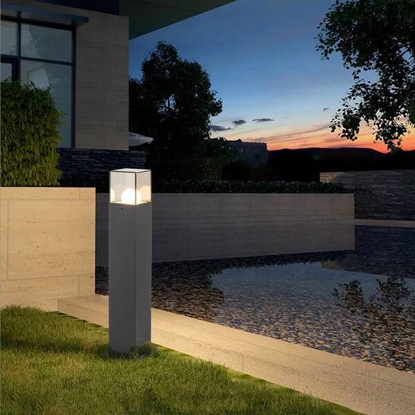 Modern Pathway Light Landscape Path Light(Grey 31.5in) Bed Bath