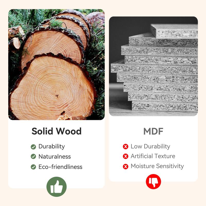 Solid Wood Entryway Bench, 55-Inch Narrow Farmhouse Indoor Bench