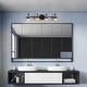 preview thumbnail 7 of 22, Petia Modern Contemporary Black Bathroom Vanity Lights Dimmable Wall Sconces