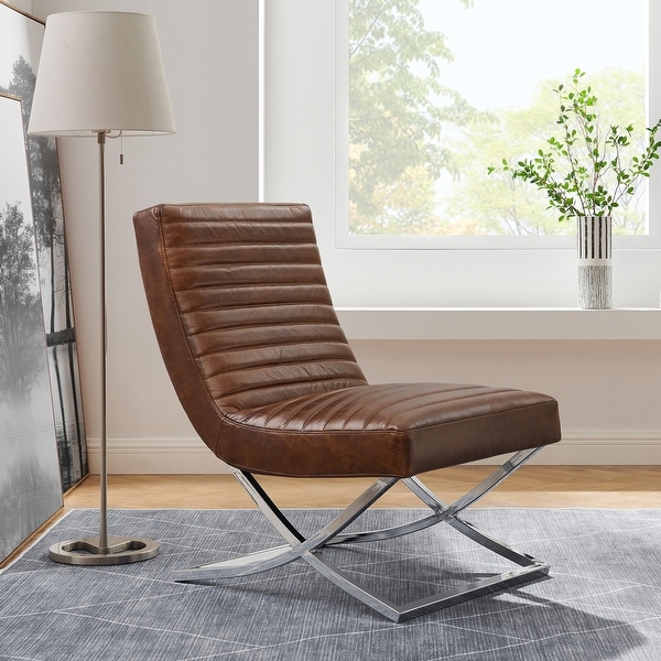 Armless discount leather recliner