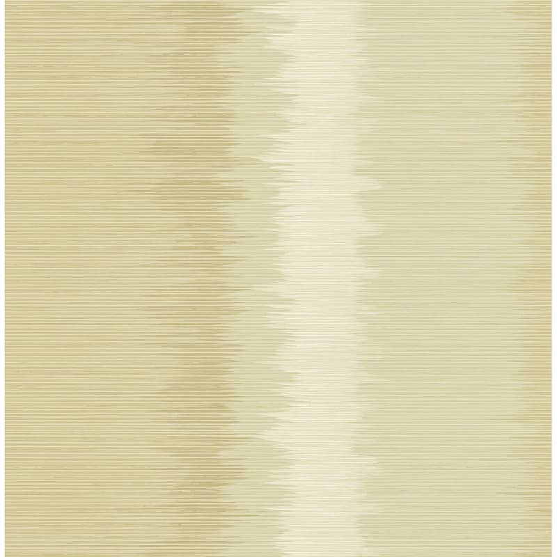 Seabrook Designs Amani Natural Stripe Unpasted Wallpaper - 20.5 in. W x 33 ft. L - Metallic Khaki