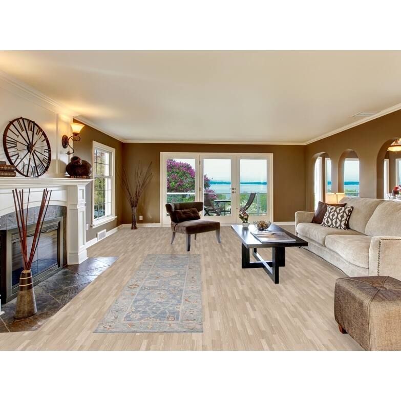 Hand Knotted Oriental 100% Wool Carpet Transitional All-Over Navy Blue & Blues Oushak Runner Rug - 9' 11'' X 2' 8''