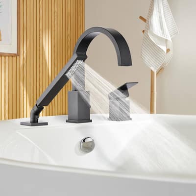 Single Handle Deck Roman Tub Faucets/Filler with Handheld Shower