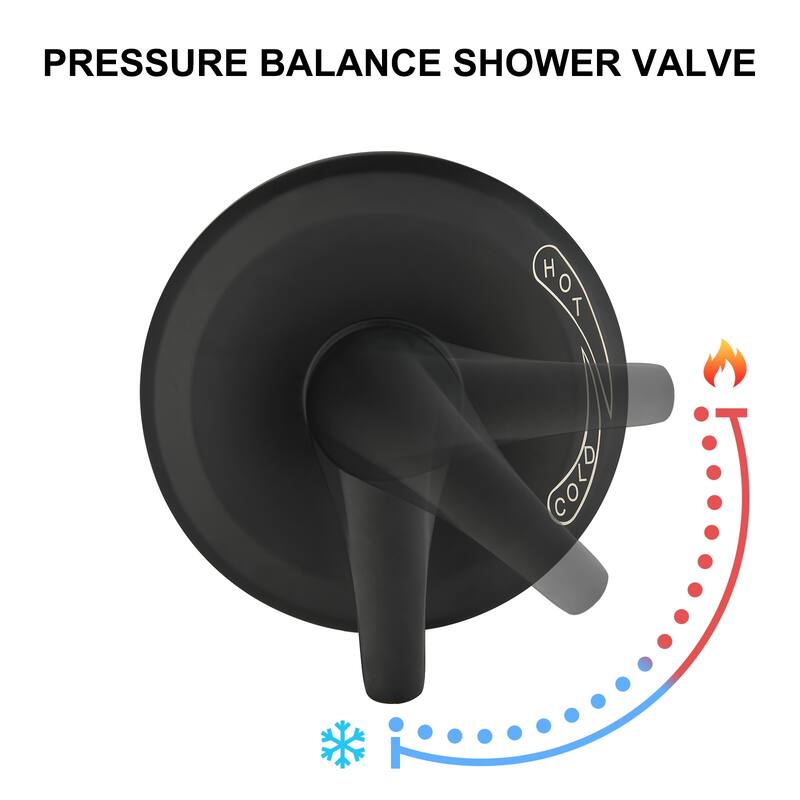 YASINU Dual 2 in 1 Shower Faucet Set with Valve Shower System Kit