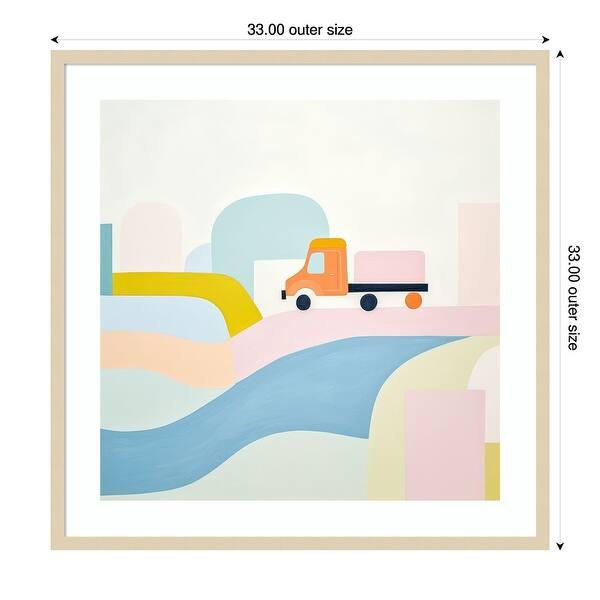 dimension image slide 6 of 18, Imagination on Wheels III by Lazar studio Wood Framed Wall Art Print