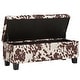 preview thumbnail 7 of 9, Sauganash Cowhide Print Lift Top Storage Bench by iNSPIRE Q Bold