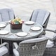 preview thumbnail 24 of 23, Abrihome 7-piece Outdoor Wicker Dining Table Set with 6 Eton Chairs