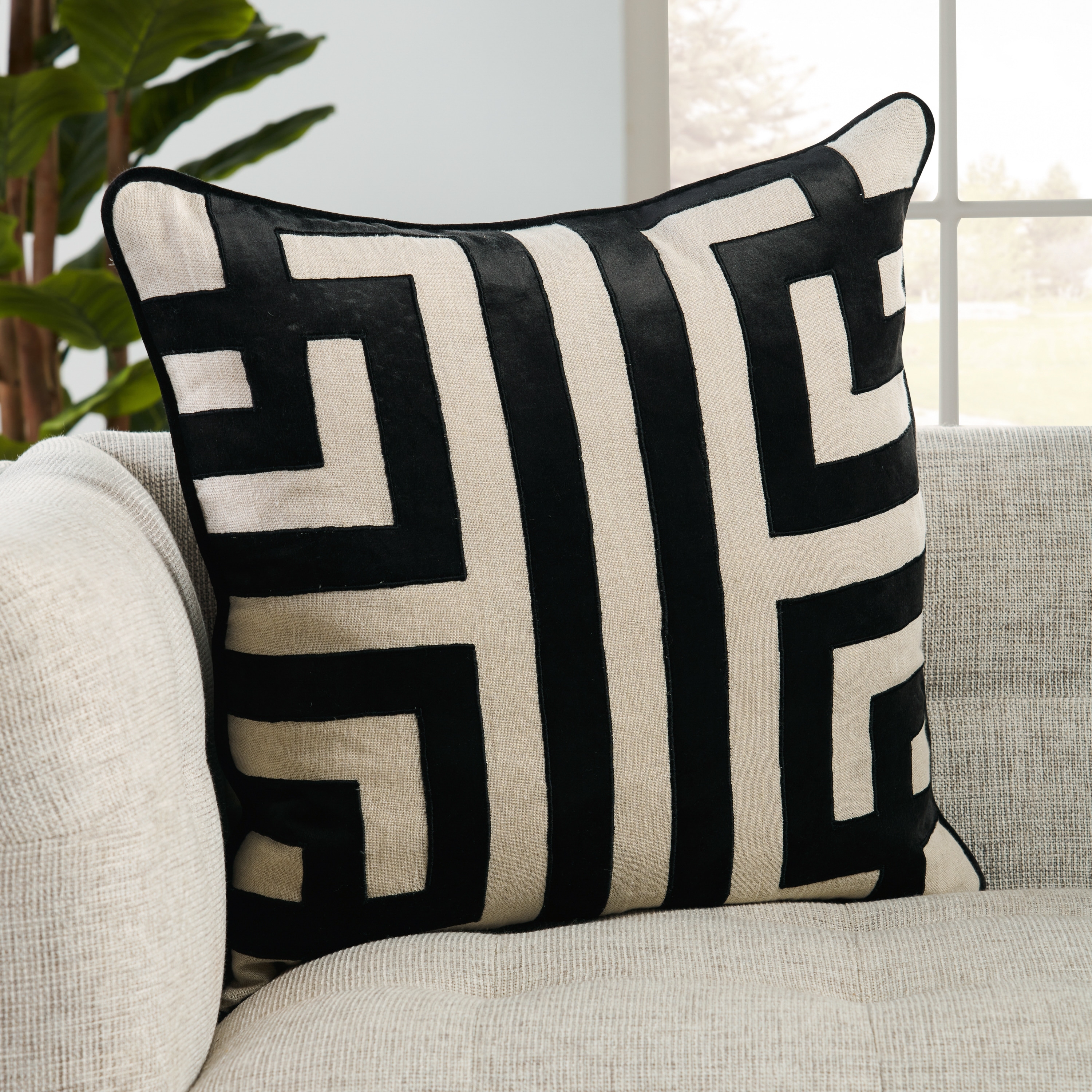 Nikki Chu by Jaipur Living Ordella Geometric Pillow Bed Bath