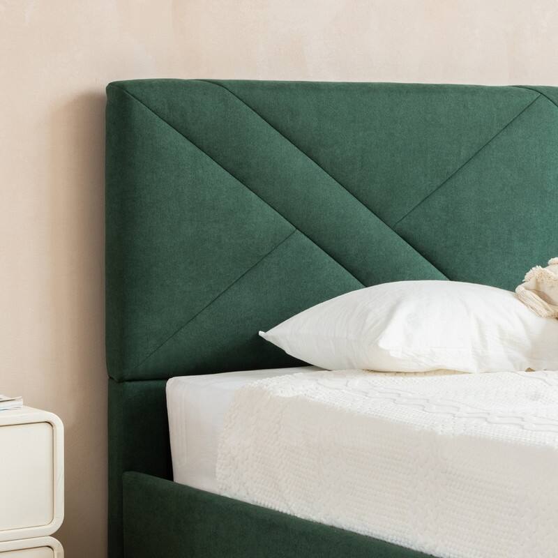 Plywood Frame Full Upholstered Platform Bed