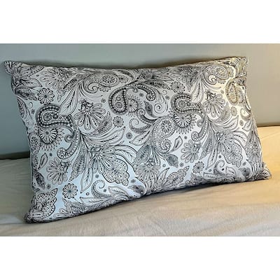 Dr Pillow Paisley Pillow - White / Blue