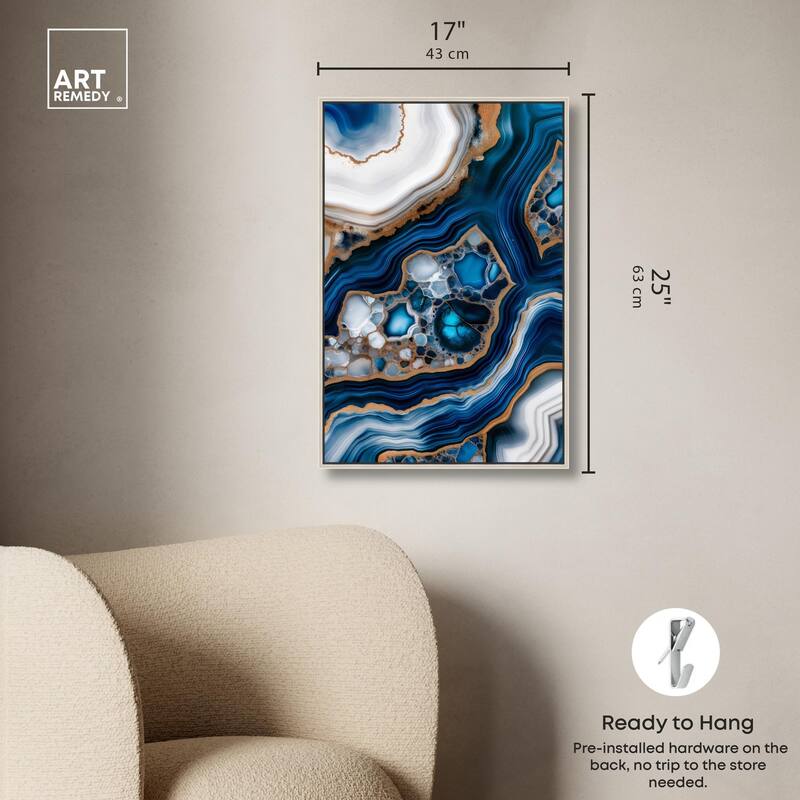 Azure Alveoli I Canvas by Art Remedy
