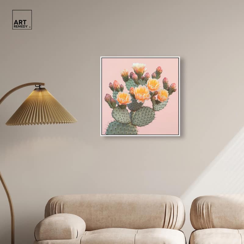 Pink and Prickly Canvas by Art Remedy