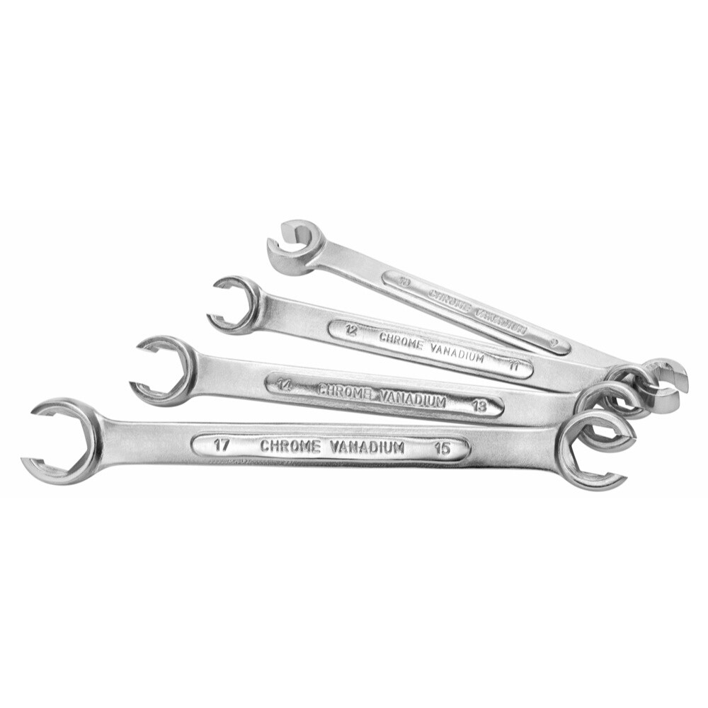 3//8-Inch to 7//8-Inch 640185 Powerbuilt 4 Piece// 8 Size SAE Flare Nut Wrench Set