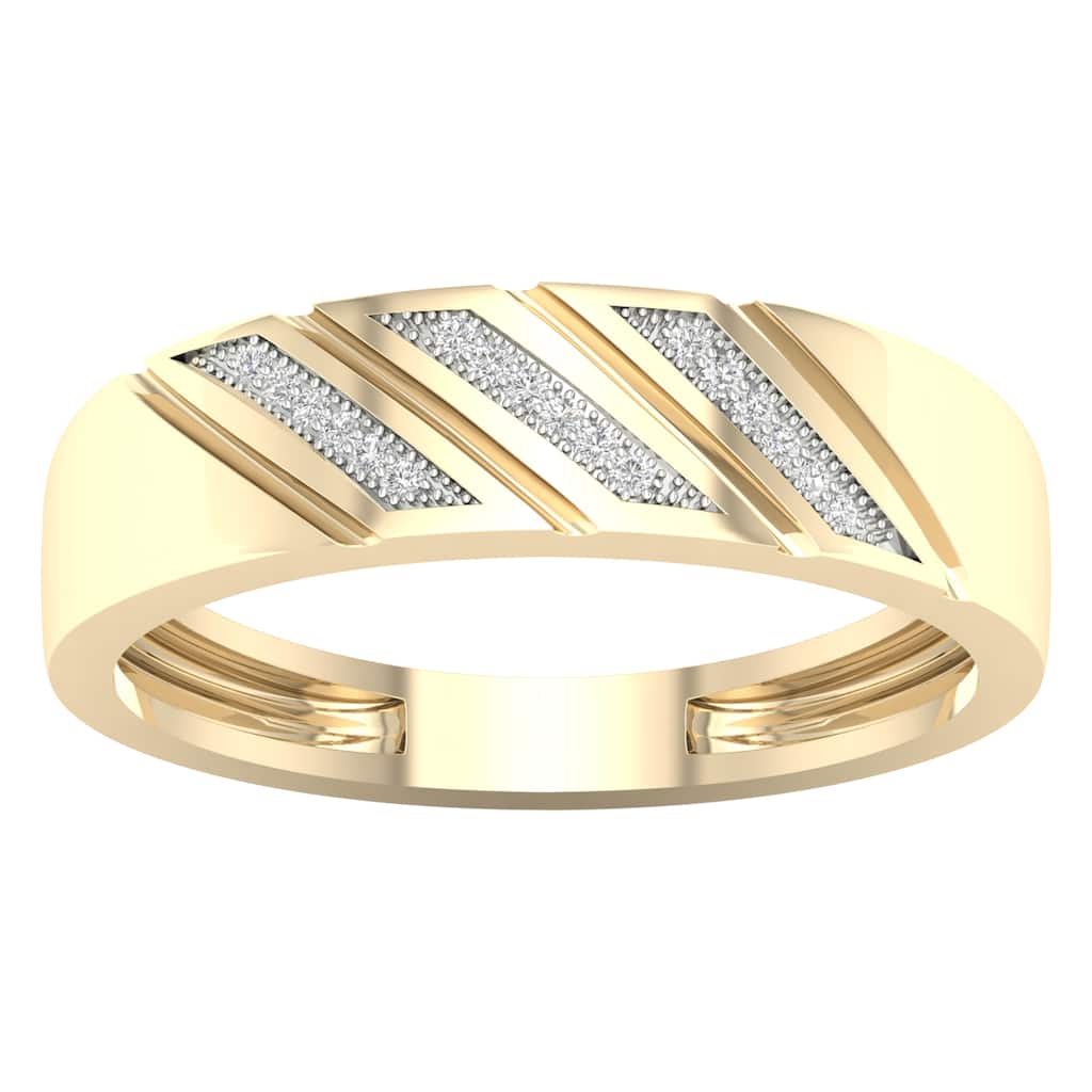 1/20ct TDW Diamond Ring in 10K Gold for Men