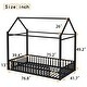 preview thumbnail 6 of 8, Twin Size Transformable Design House Floor Bed with Detachable Slats and Guardrails