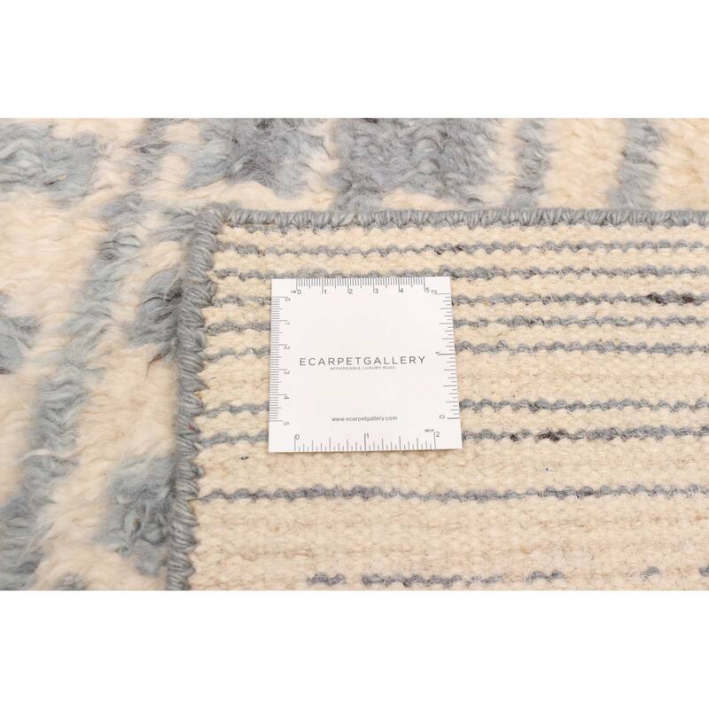 ECARPETGALLERY Hand-knotted Tangier Cream Wool Rug - 5'0 x 7'8